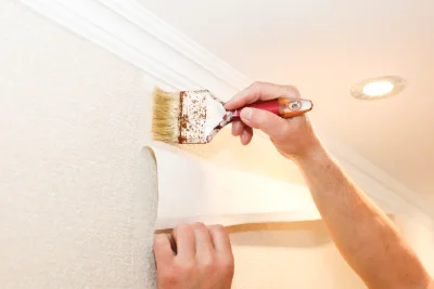 Pose de papier peint à Drudas — revêtements muraux et toiles de verre